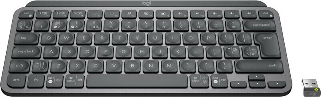 Logitech MX Keys Mini for Business - Mini, RF Wireless + Bluetooth, UK-Layout, English QWERTY | 920-010606
