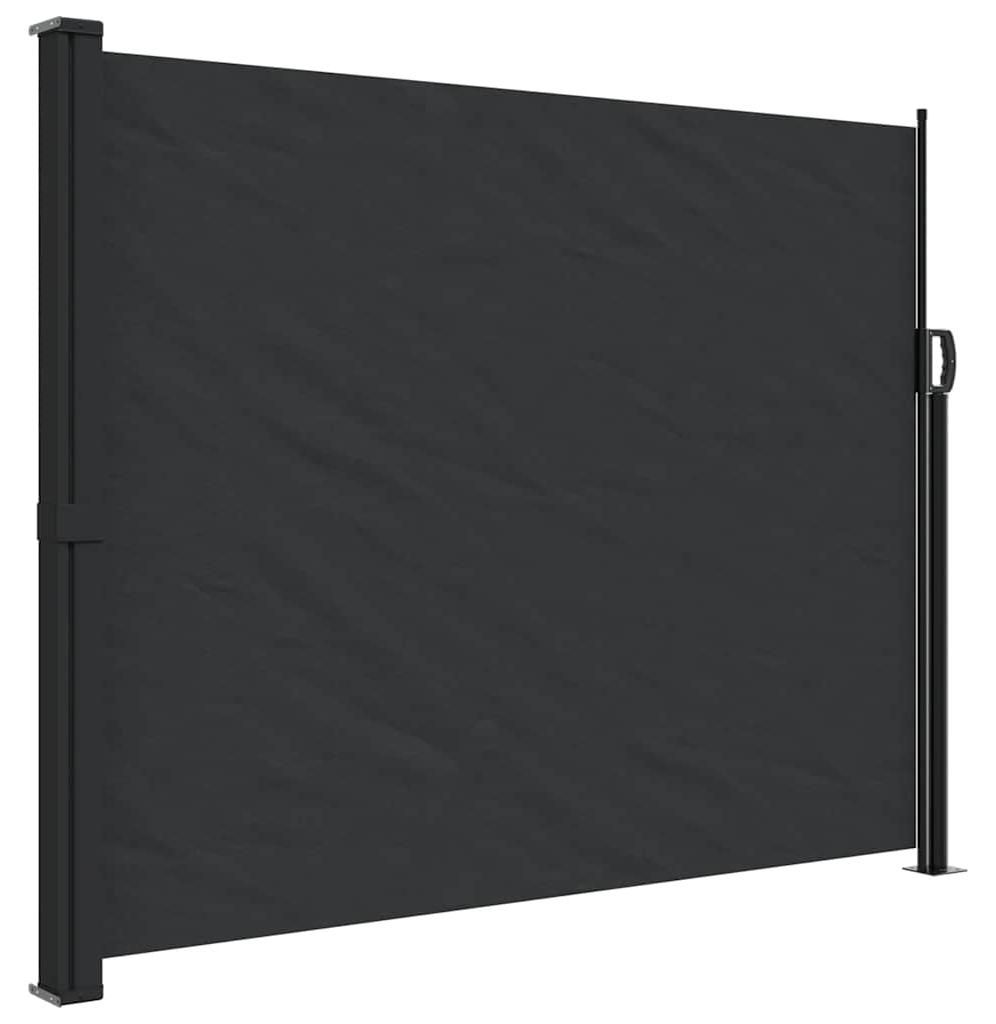 vidaXL Wysuwana markiza boczna czarna 160x600 cm Zdjęcie produktu 