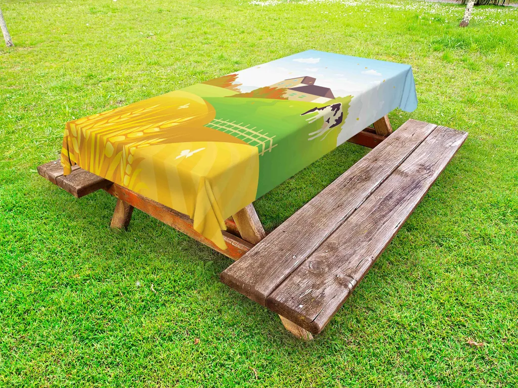 Tovaglia Esterno ABAKUHAUS 145x265 cm - Harvest Landscape idrorepellente