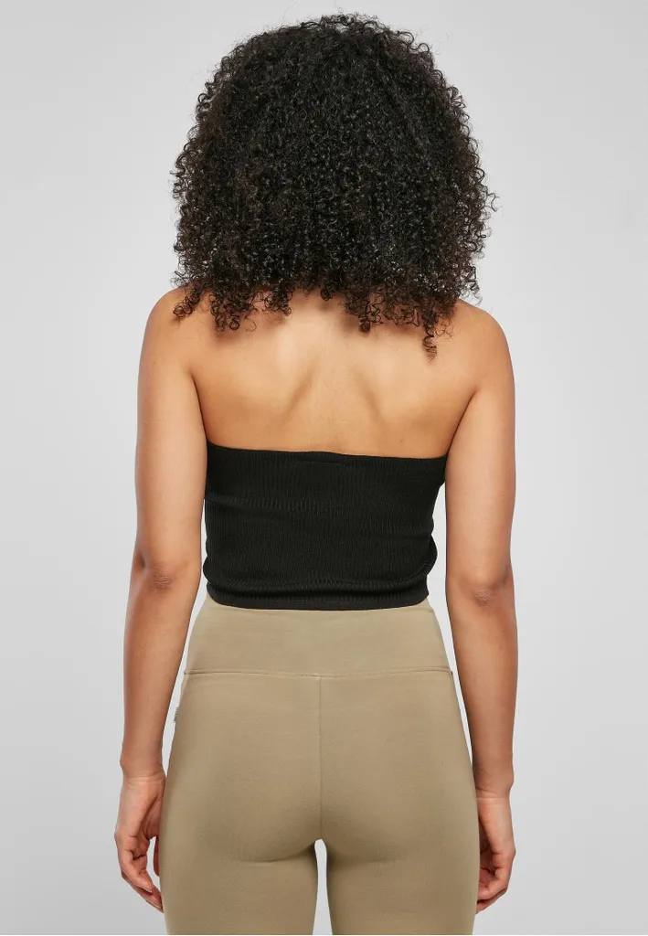 Urban Classics Top Dos Nu Croisé en Maille Côtelée Noir Taille 4XL - 3