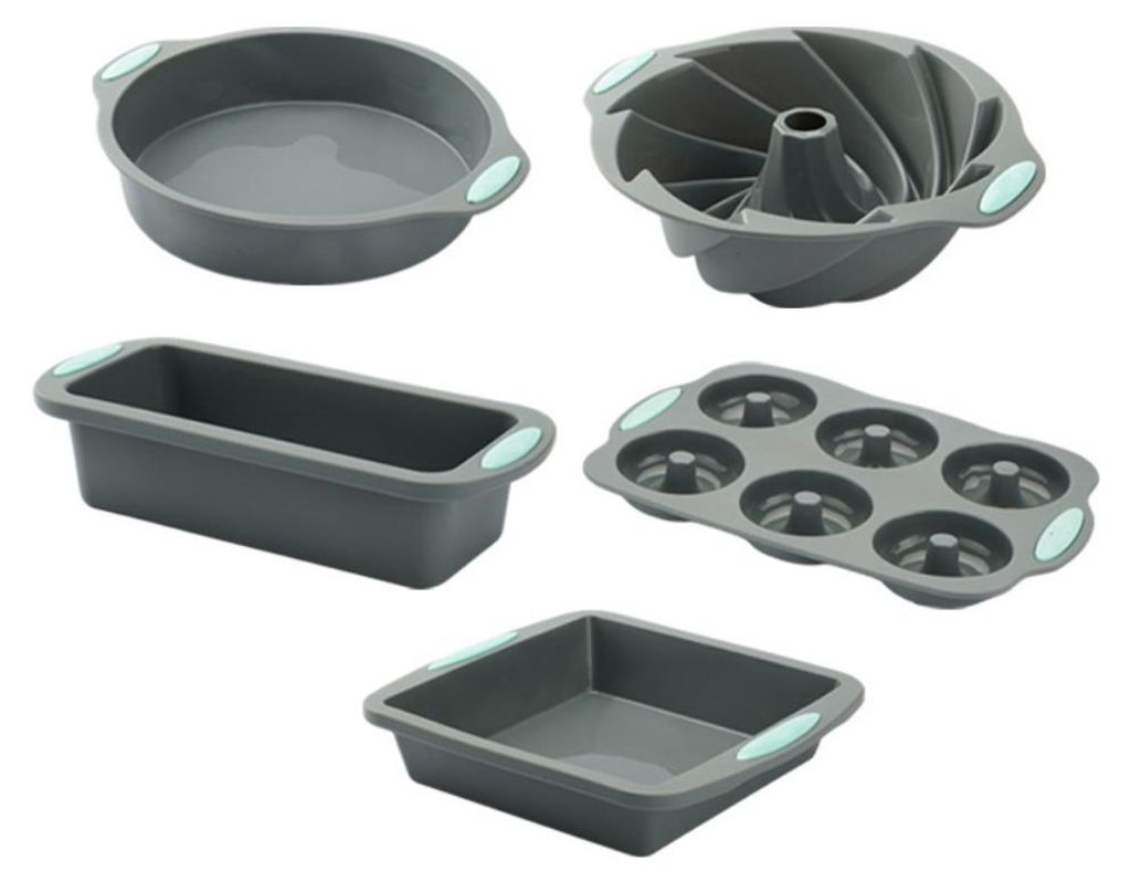 5PCS Oder 6PCS Silikon-Backformen-Set, Antihaft-Küchenofen-Backformen, Silikon-Kuchenformen Mit Muffinform, Keks-Backblech(Satz 4)