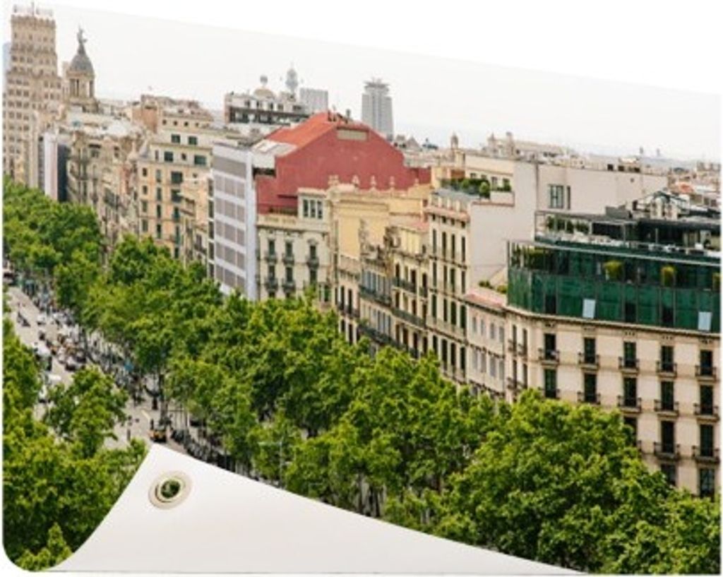 Gartenposter - 60x40 cm - Vorbei an der Gracia Barcelona - Modernes Wandbilder - Europäische Städte