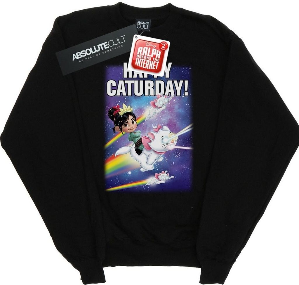 Disney - "Wreck It Ralph Happy Caturday" Sweatshirt für Damen BI43195 (M) (Schwarz)
