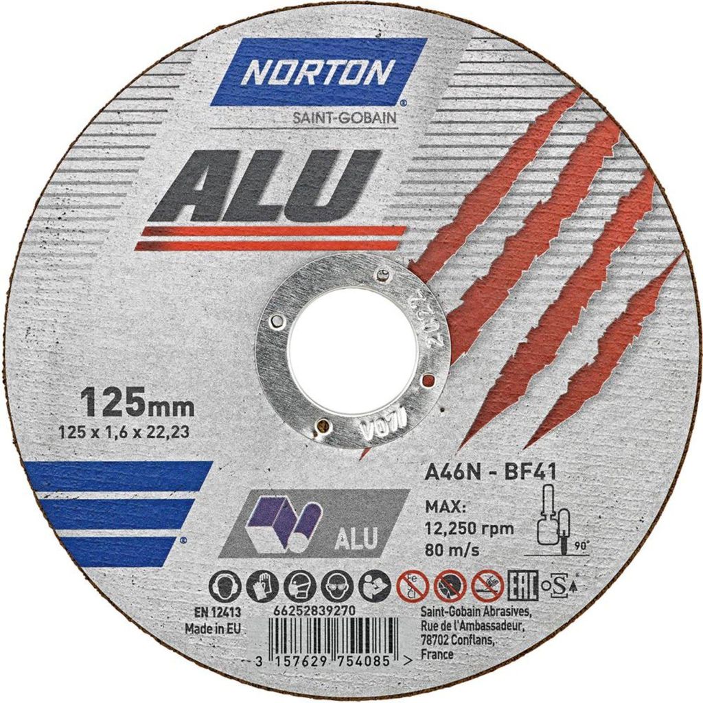 Norton Clipper Trennscheibe Alu gerade 125x1,6 mm