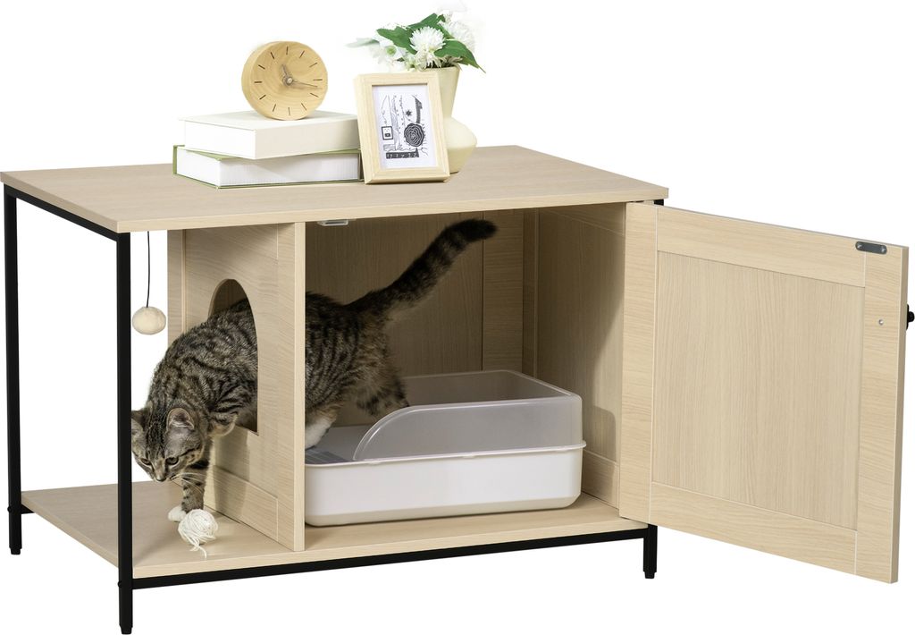 PawHut Katzenschrank für Katzentoilette, Katzenhaus mit Produktbild 1