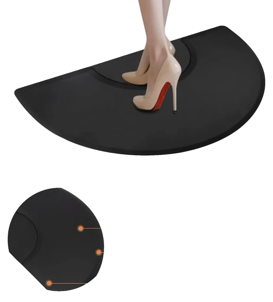 Grand tapis de sol décoratif imperméable en PVC tressé pour le séjour