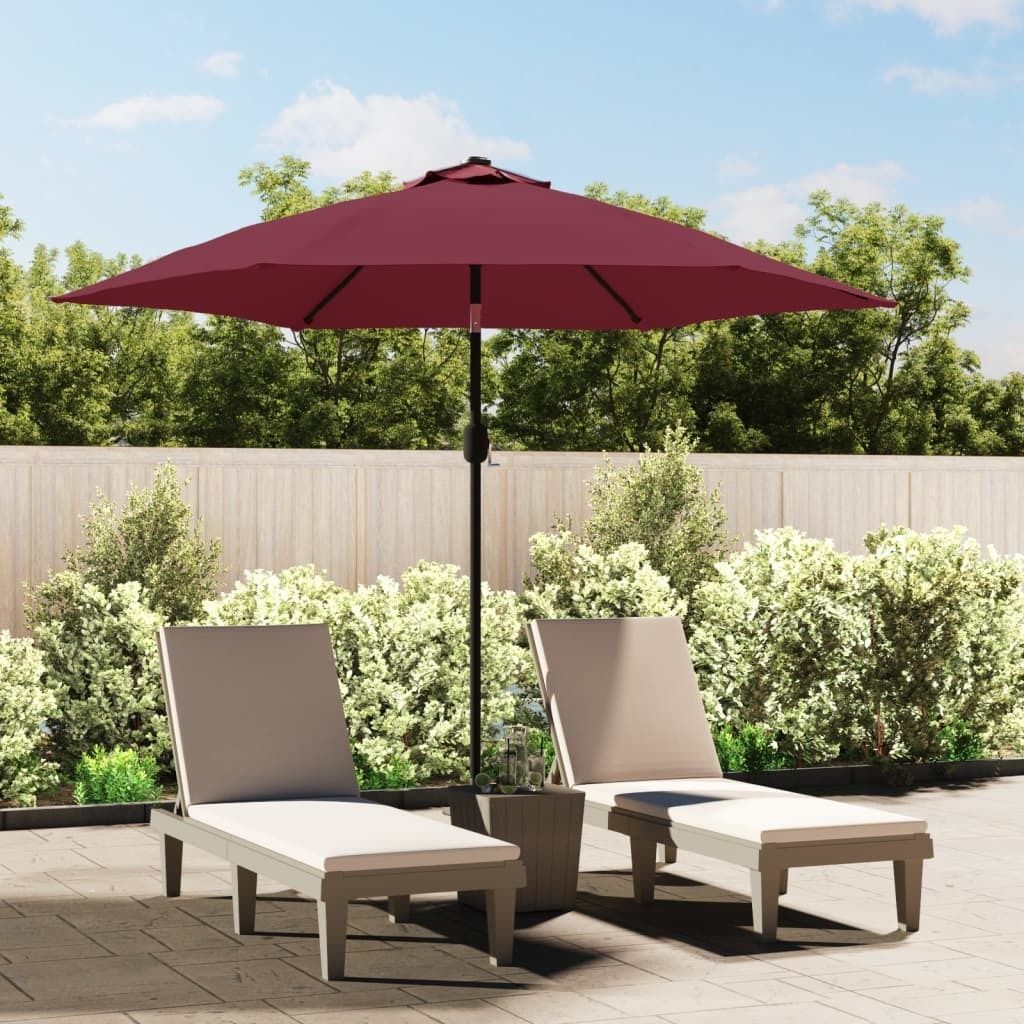 Möbel-Stil Sonnenschirm mit Metall-Mast 300 cm Bordeauxrot Sonnenschirme 2025 - Neu6370097