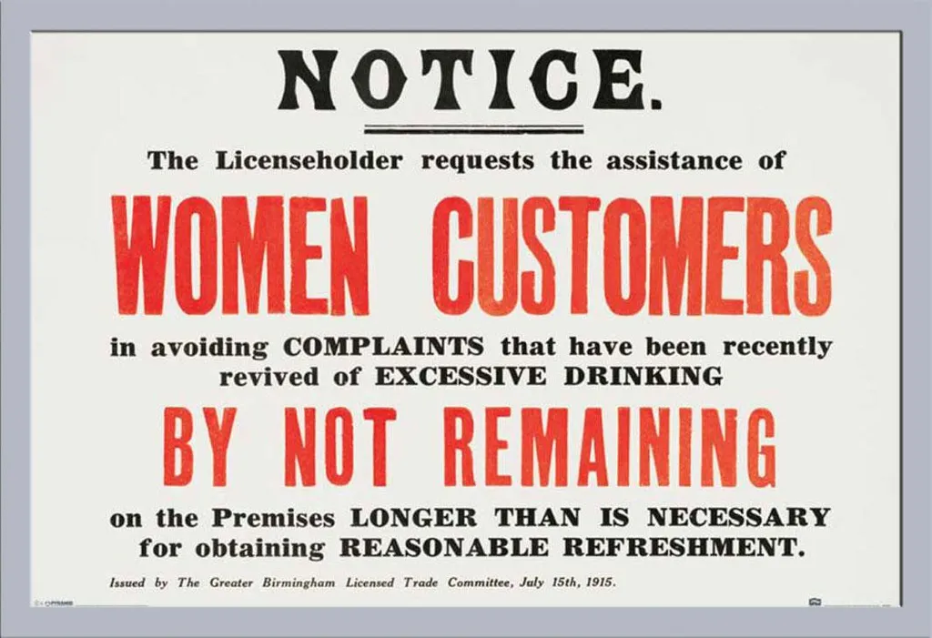 Poster Women Customers avec cadre MDF argenté - Cadre photo prêt à poser