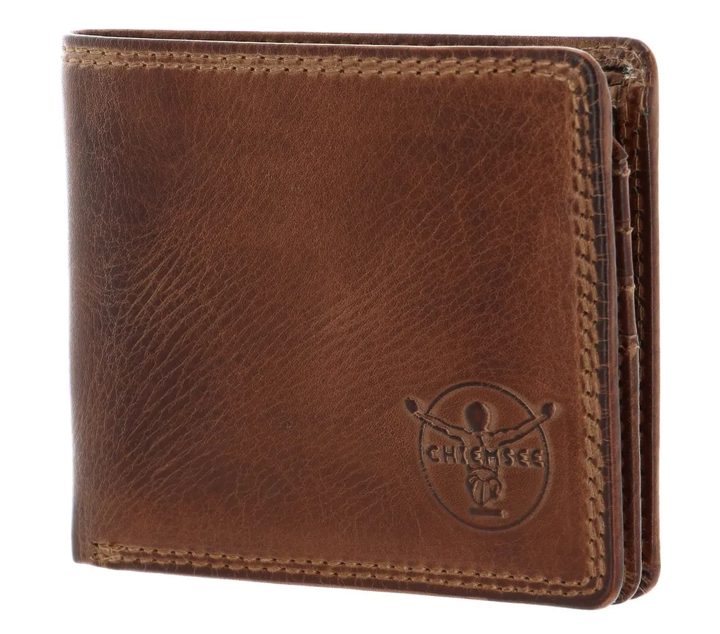 CHIEMSEE Portafoglio Uomo in Vera Pelle Cognac con Protezione RFID