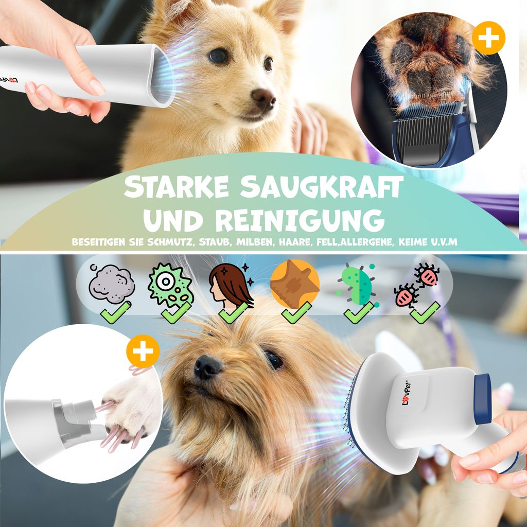 Lovpet® Hundeschermaschine mit Staubsauger | Leise Produktbild 5