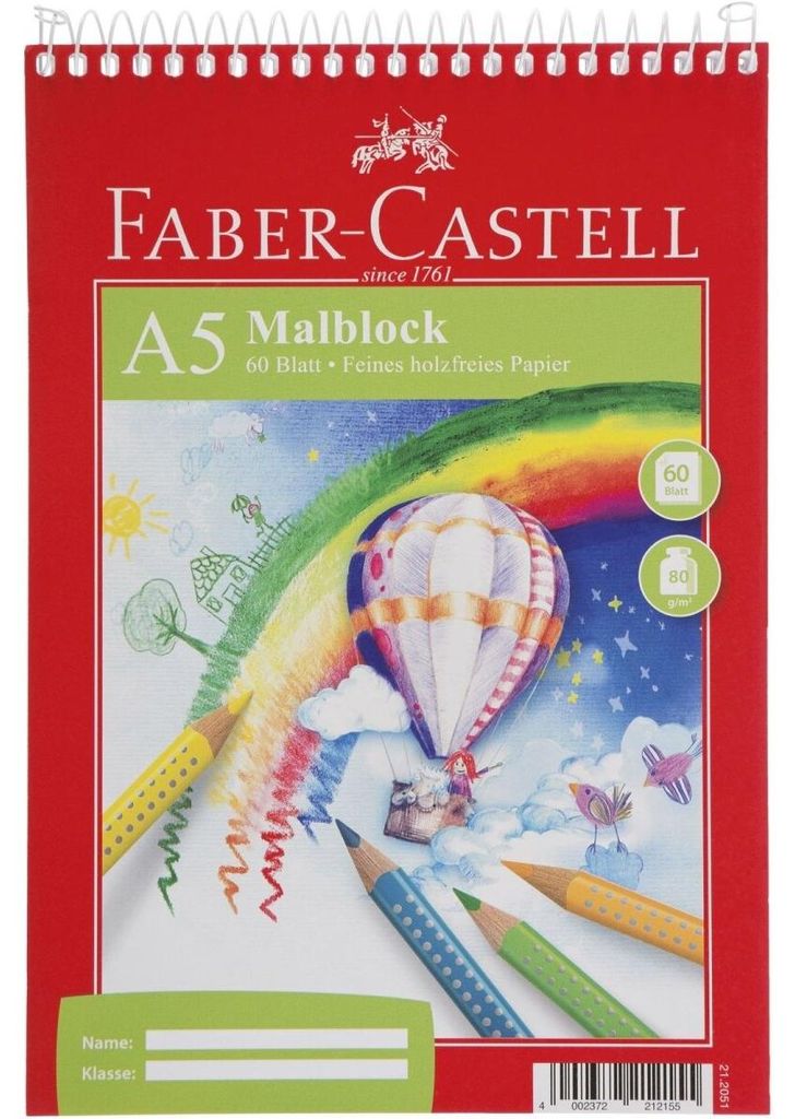 Faber Castell Bloc à dessin A5 60 feuilles 80g/m Image du produit 
