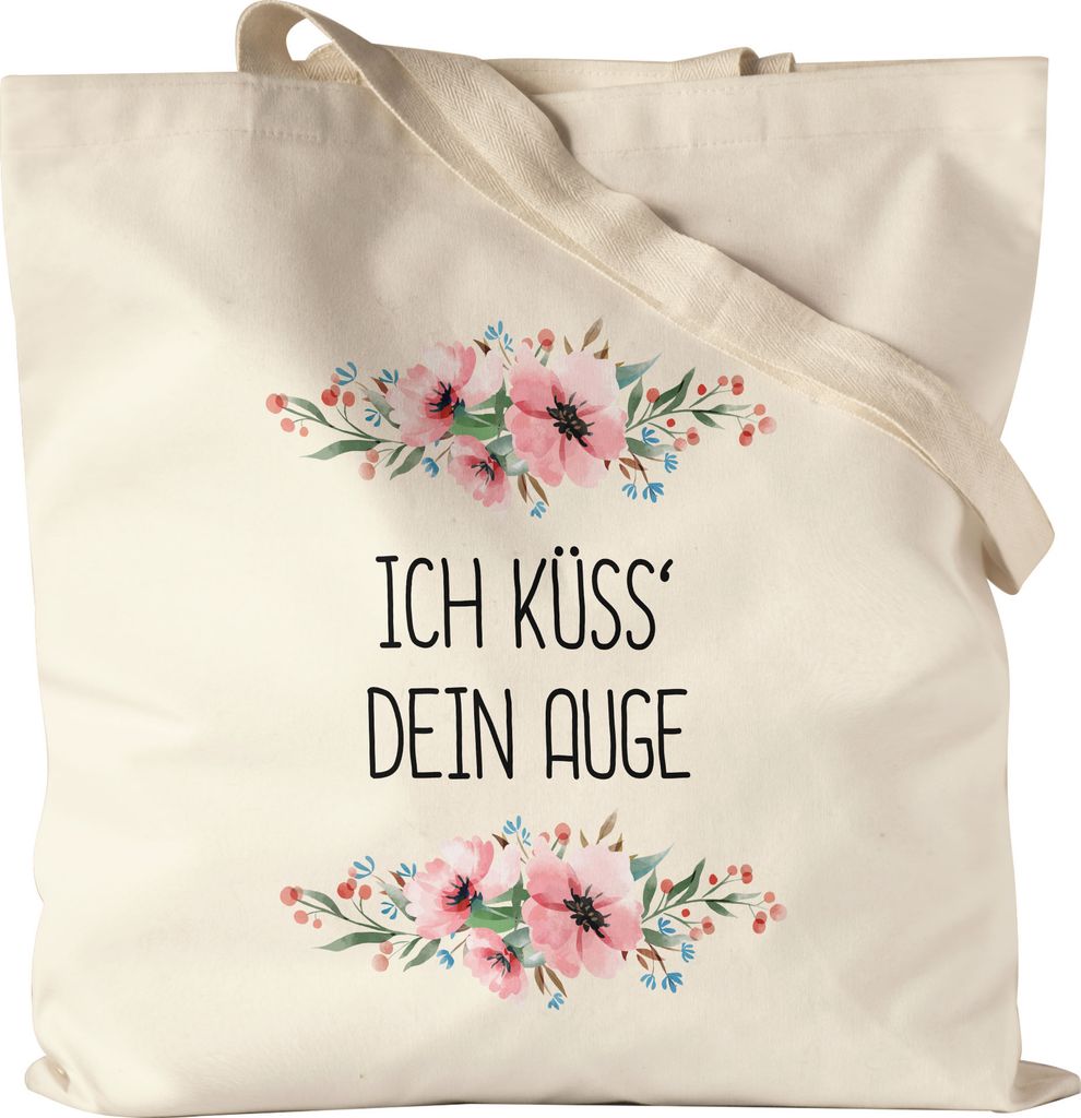 Beutel mit Spruch Küsse dein Auge Jutebeutel Kaufland.de