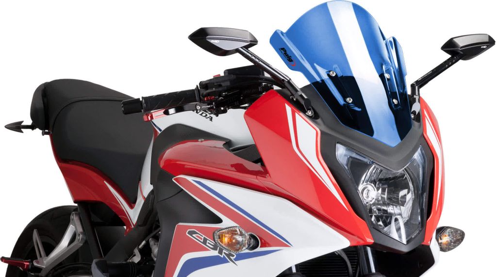 PUIG 7003A Z-Racing Scheibe passend fuer HONDA CBR650F Blau