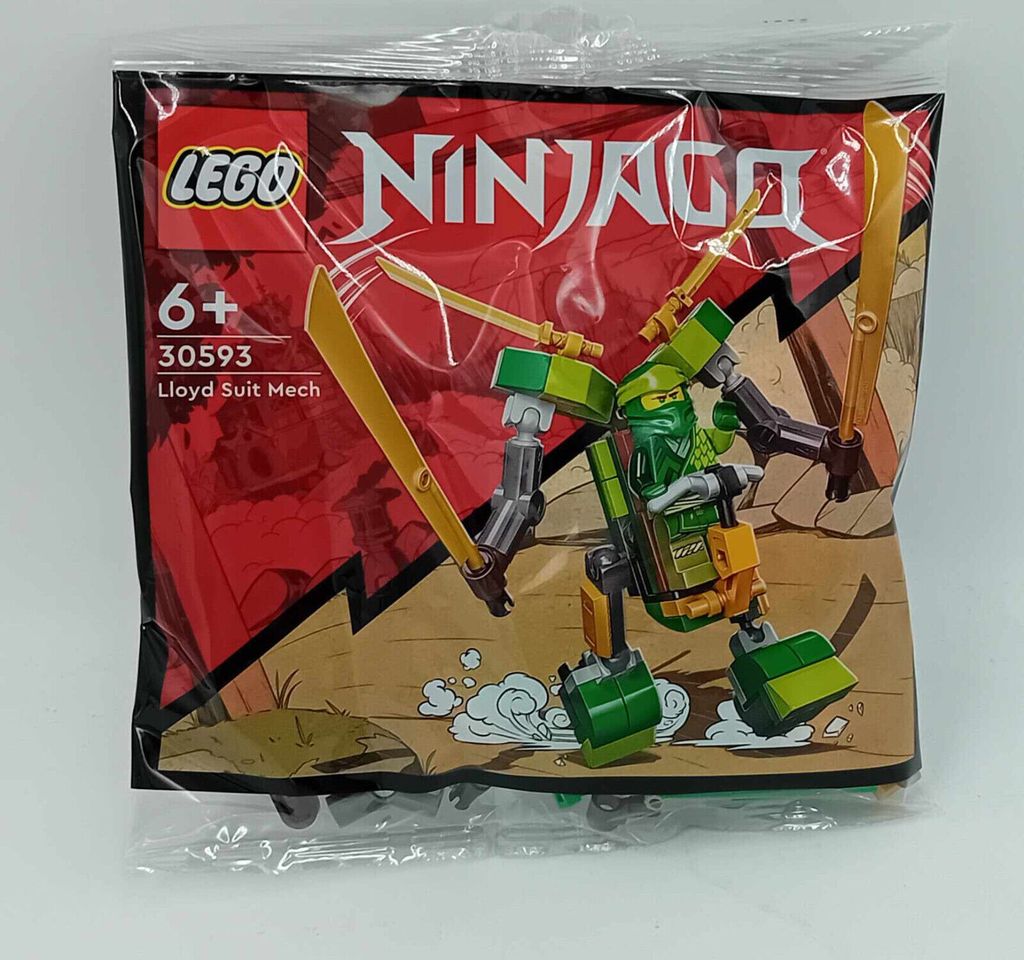 A bagged LEGO Ninjago set featuring Lloyd's Mech.