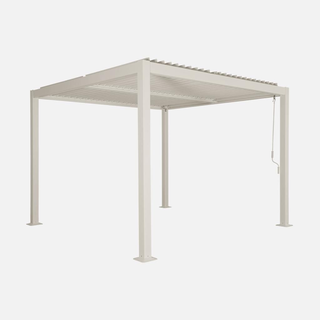sweeek - Bioklimatische Pergola mit Lamellendach Palace 3x3m - Beige