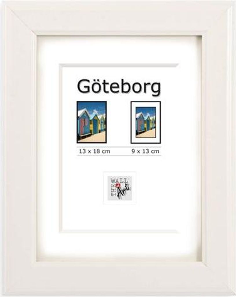 Holz Bilderrahmen Göteborg weiß, 13x 18 cm
