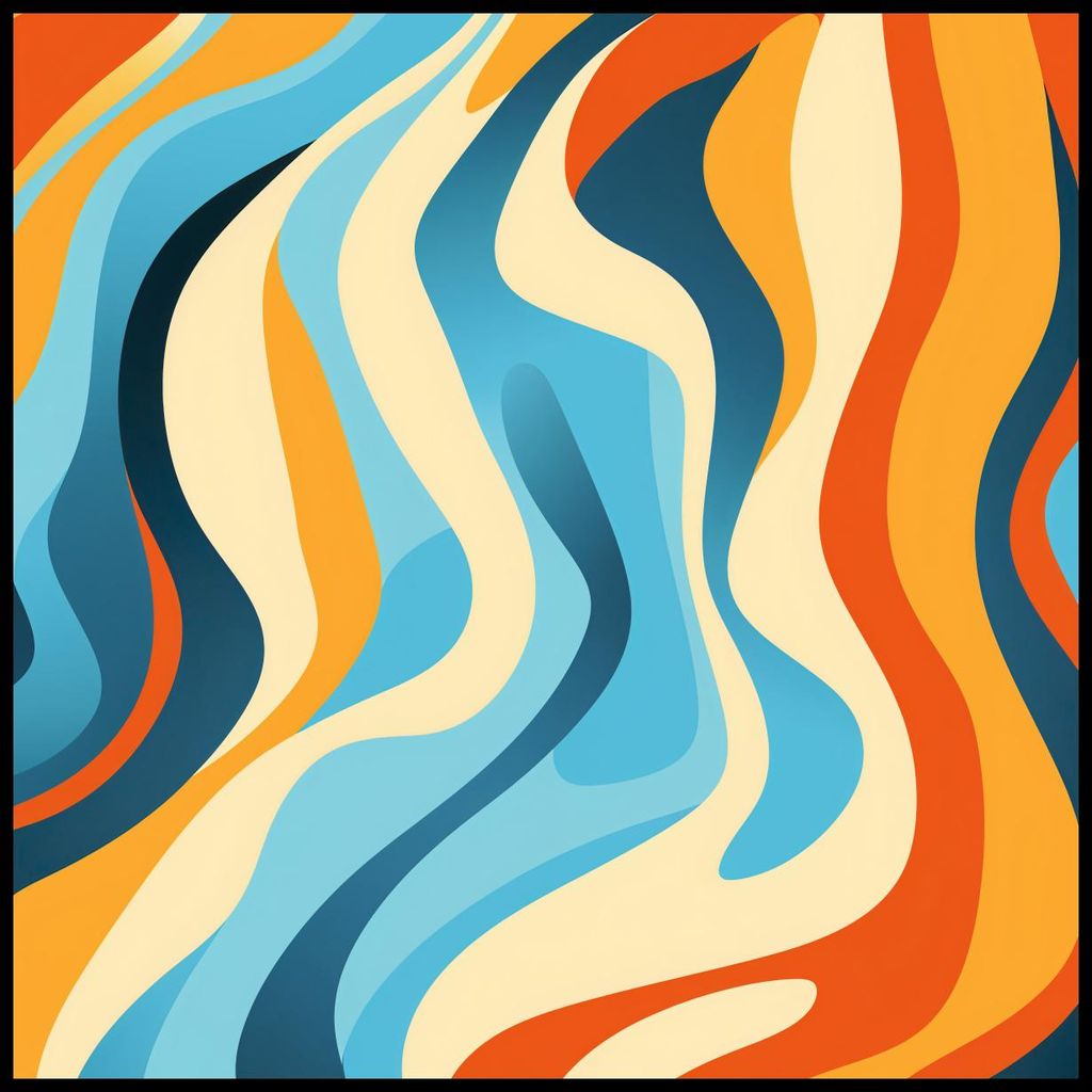 Plakat 80x80cm Tanzende Wellen