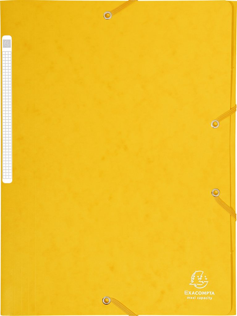 Exacompta 25x Sammelmappe + Gummizug 3 Klappen Karton 425g A4 MAXI Gelb 17106H