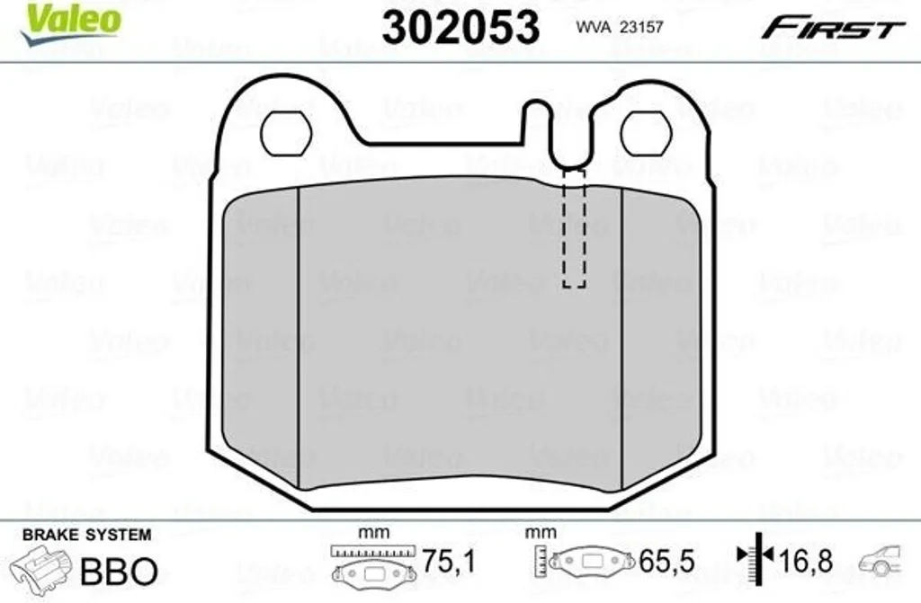 Plaquettes de Frein Avant Valeo pour Mercedes Classe E W210 S210