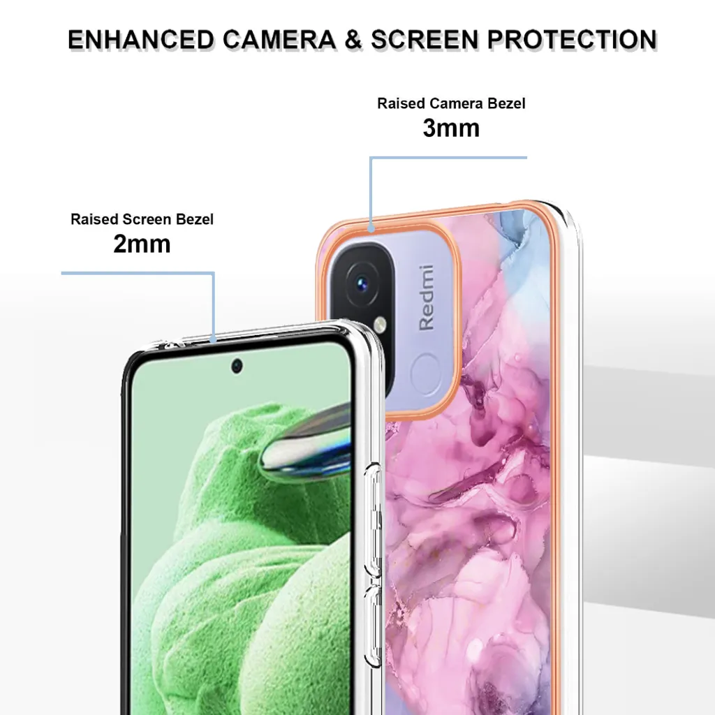 Cover Fiorata Per Xiaomi Redmi 12C - Custodia Trasparente Morbida TPU Con Motivo Leopardato