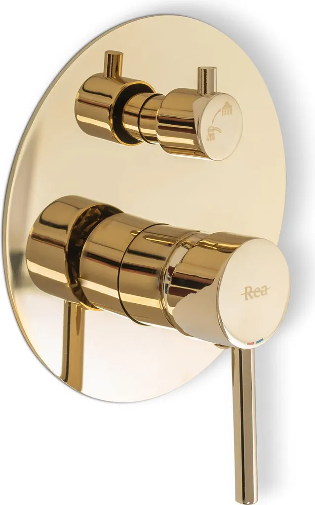 Ensemble de douche encastrable doré Rea Lungo pour salle de bain