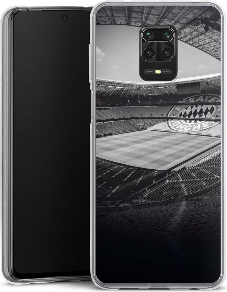 DeinDesign Handyhülle für Xiaomi Redmi Note 9 Pro Silikon Hülle Case Smartphone Schutzhülle FC Bayern München FCB Stadion