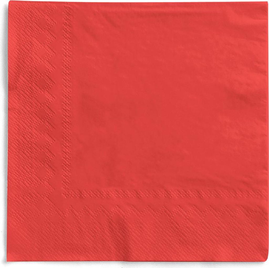 Sovie HORECA Serviette in Rot aus Tissue 3-lagig, 40 x 40 Produktbild 