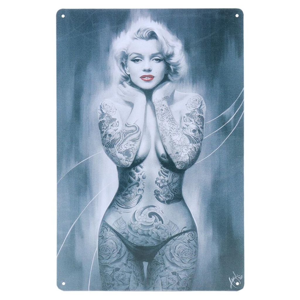 Tattoo Pin-up Blechschild - Metallschild - Vintage blechschild - Metall poster - Retro blechschild.