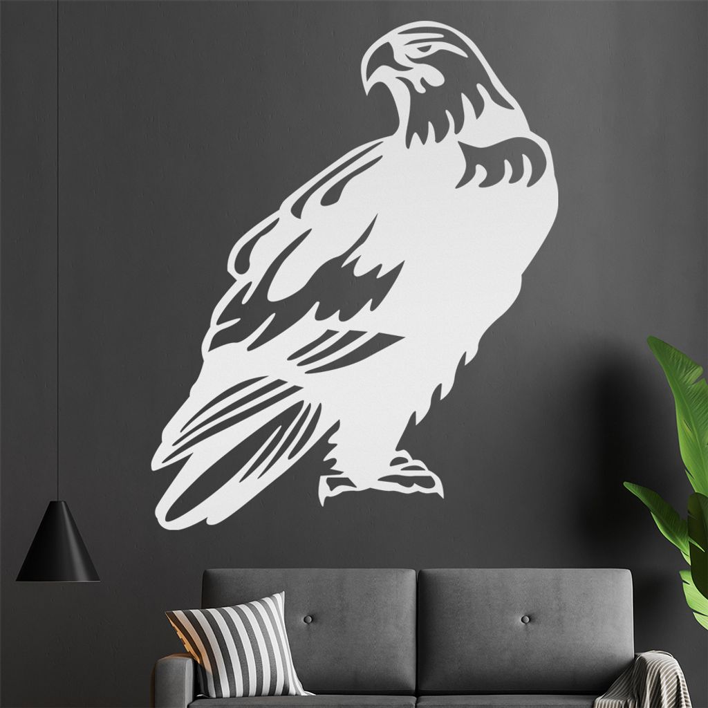 Adler Wandtattoo in 6 Größen - Wandaufkleber Wall Sticker - Dekoration, Küche, Wohnzimmer, Schlafzimmer, Badezimmer