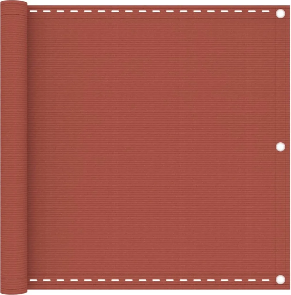 The Living Store Paravento per balconi rosso terracotta 90x500 cm HDPE
