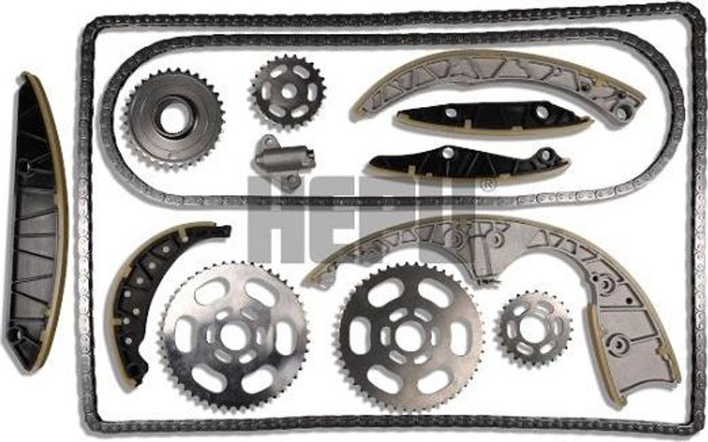 HEPU 21-0318 Steuerkettensatz OE 059109229AA kompatibel mit A4 8K, A5 8T, A5 8F, A6 4G, A7 4G, A8 4H, Q5, Q7, Touareg