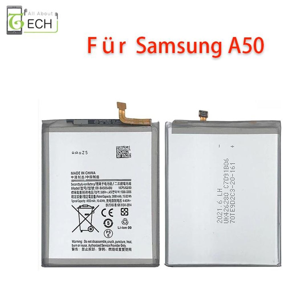 Ersatz Akku für Samsung Galaxy A50 SM-A505F 3900 mAh Produktbild 