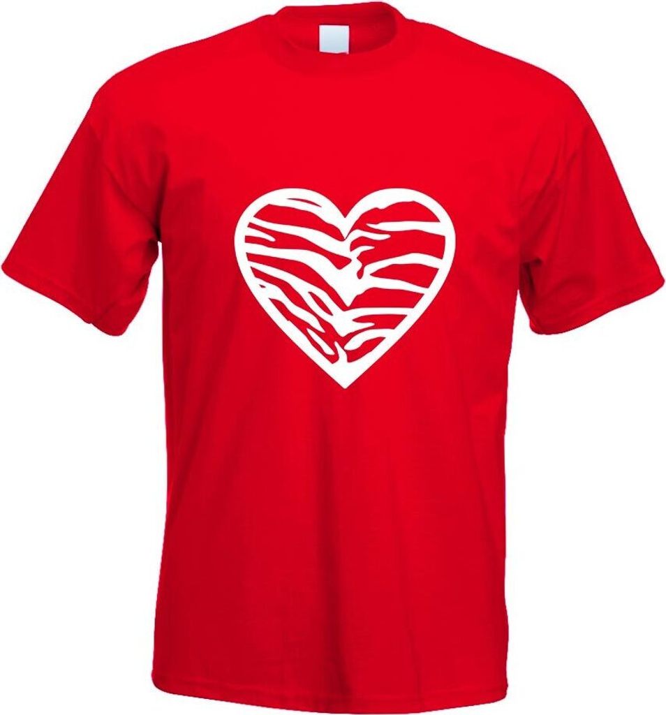 Kiwistar - T-Shirt - rot - Tiger Motiv Bedruckt Funshirt Design Print - mit Motiv Bedruckt - Funshirt Design - Sport - Freizeit - Herren - S