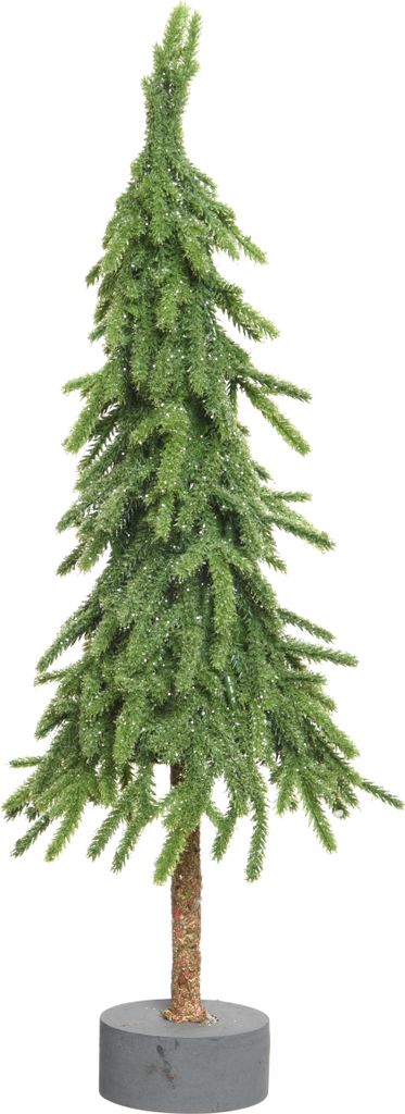 Minibaum kerstboom, groen, met glitter, diameter 12 cm, Productafbeelding 