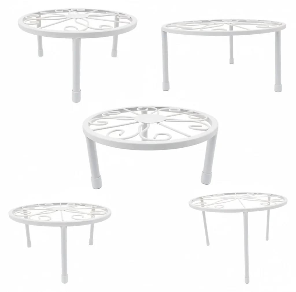 Support plante rond en acier au carbone - Pack de 5 cercles de maintien