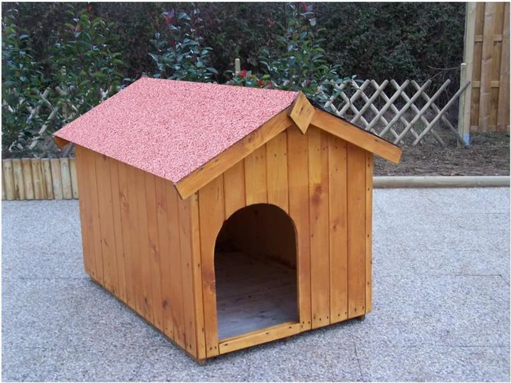 Niche à chien de 0,96 m² isolée avec toit bitumé étanche