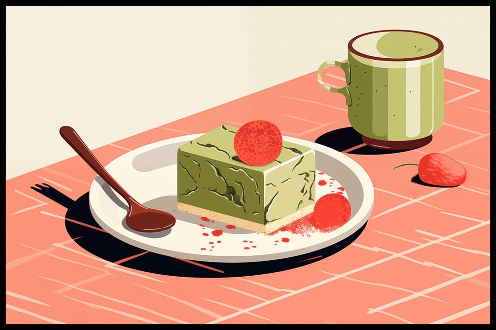 Plakat 86,4x56,8cm Matcha-Dessert