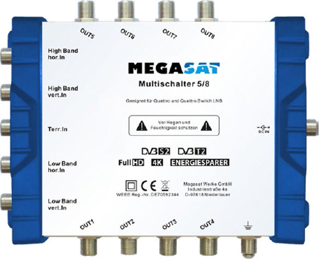 Megasat Multiswitch 5/8 - Multiswitch Zdjęcie produktu 