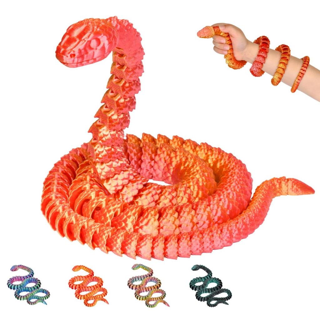 Serpente XL 3D – figura snodabile 80 cm | Statua Fantasy da Immagine del prodotto 