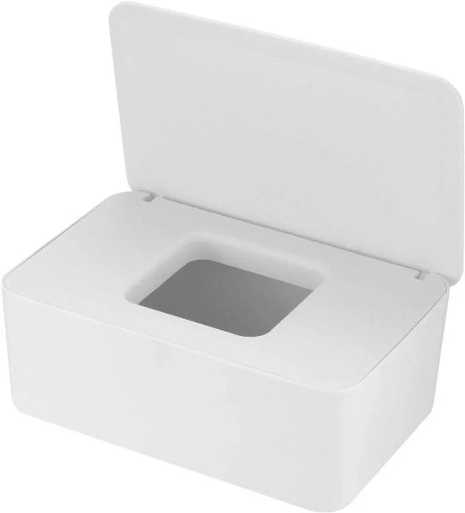 Distributeur lingettes humides en plastique blanc - Boîte étanche bébé