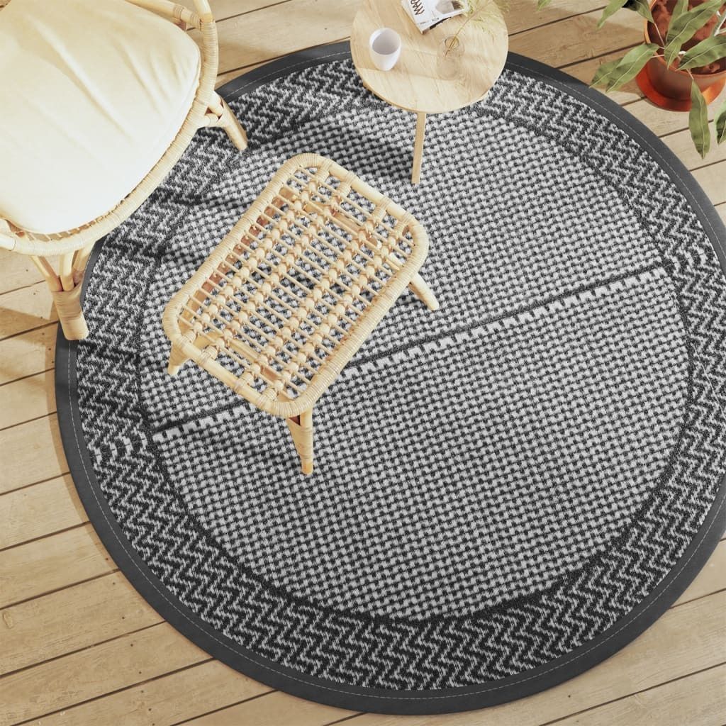 "im Angebot" Outdoor-Teppich ARAKIL Grau Ø160 cm PP - Outdoorteppiche CC16948