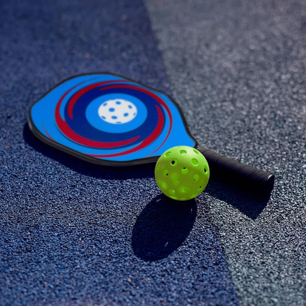 Kit Pickleball Complet pour Parc et Plage - 4 Raquettes Bois et 8 Balles