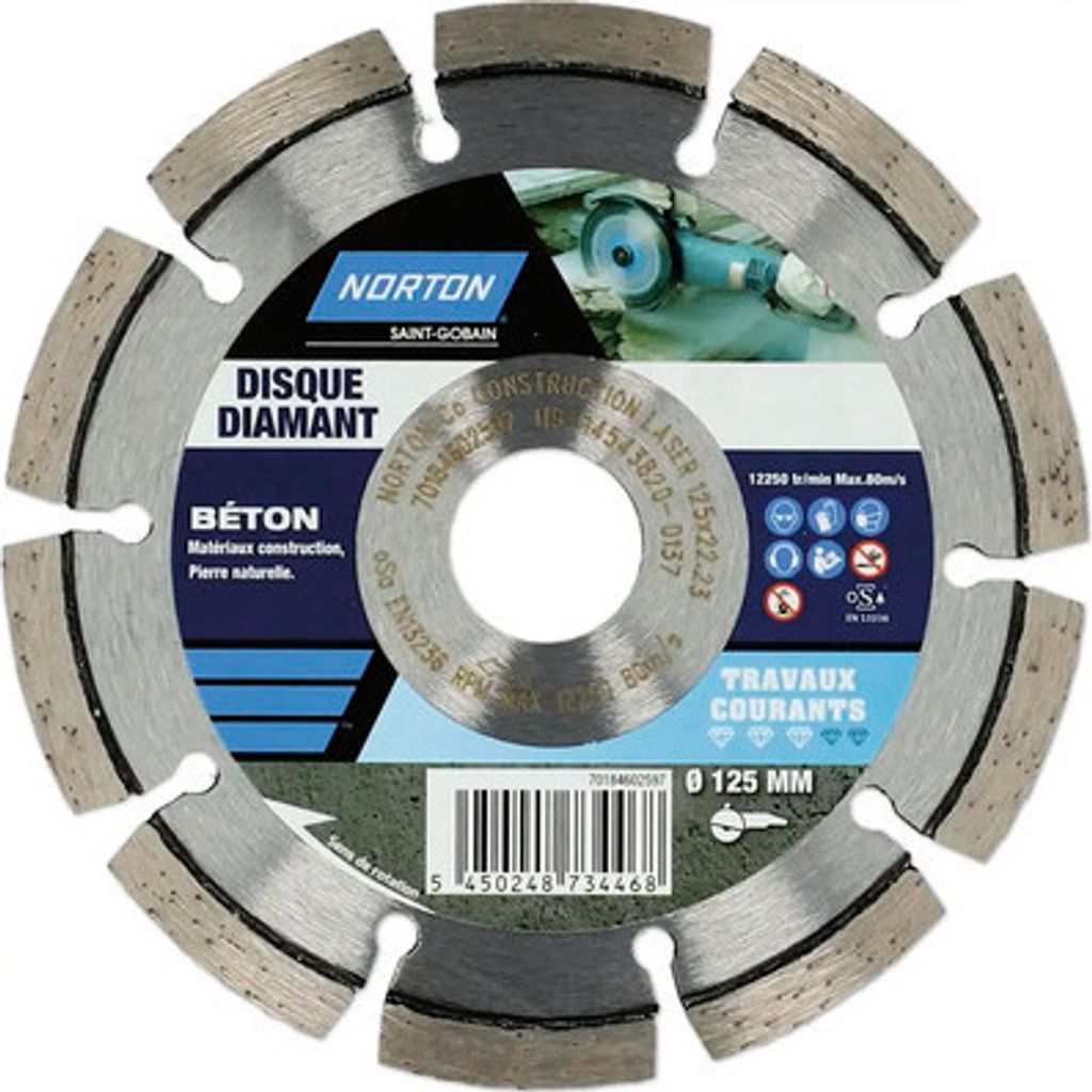 Norton Clipper Diamanttrennscheibe Construction Ø 125x22,23 Produktbild 