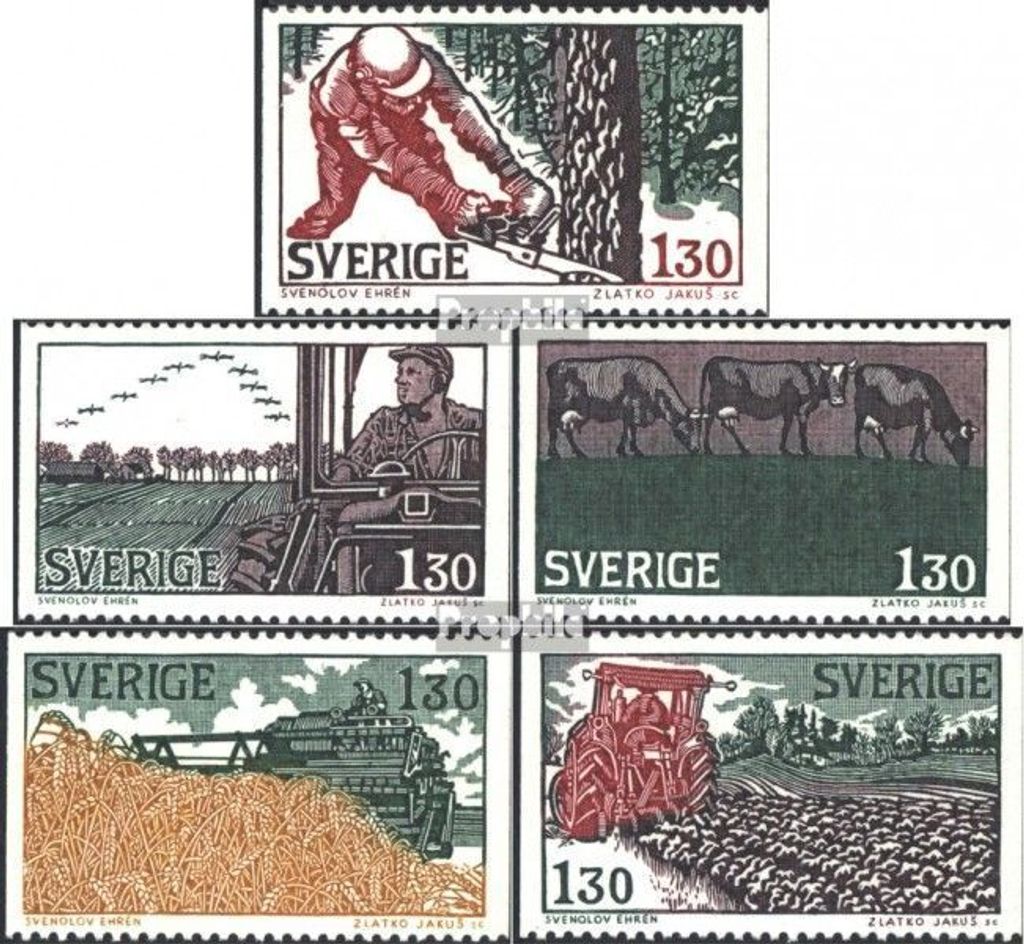 Briefmarken Schweden 1979 Mi 1060-1064 (kompl.Ausg.) Produktbild 
