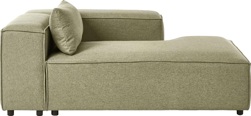 BELIANI Chaiselongue Links Hellgrün Stoff Niedrig Modular mit Kissen Rückenlehne und Armlehnen Modernes Design Récamiere Liegesofa Sofaliege