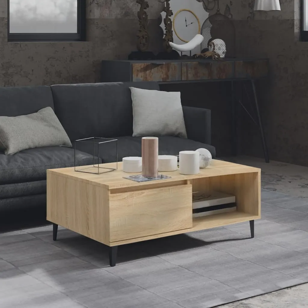 Maison Exclusive - Tavolino Sonoma in rovere 90x60x35 cm Materiale ligneo