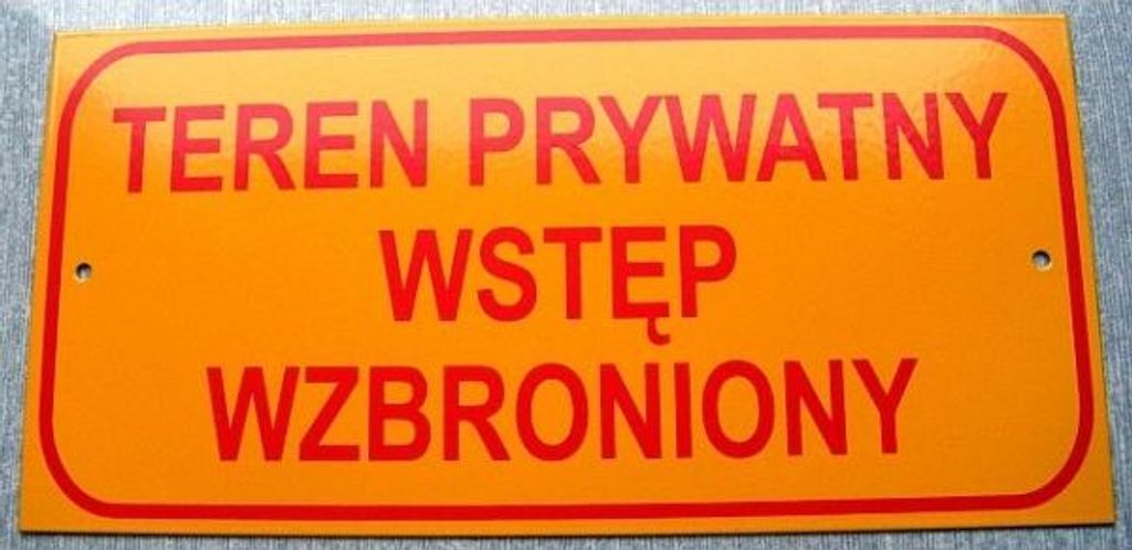 Kleine Tafel 10*20Cm Privater Bereich Kein Zutritt - Tab T003