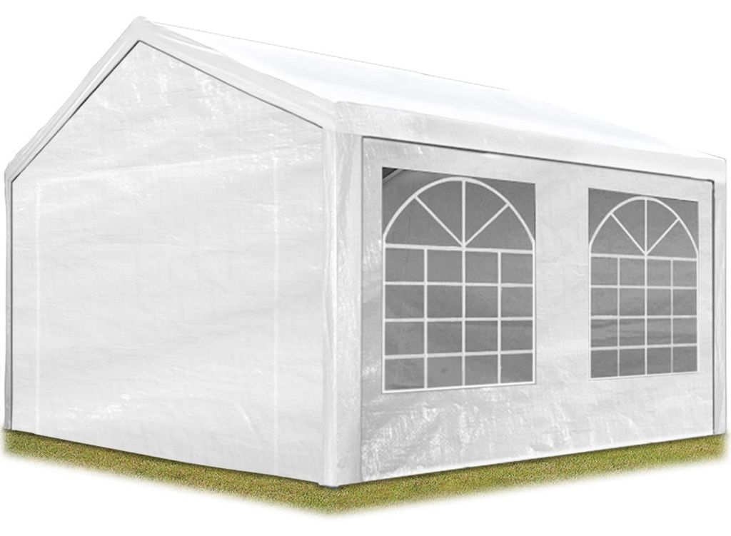 TOOLPORT Partyzelt Pavillon 3x4 m in weiß PE Plane 350 N Produktbild 