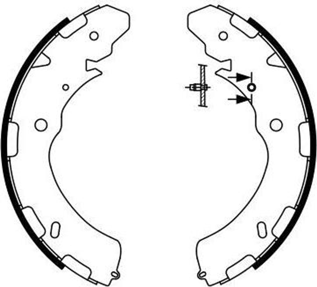 BOSCH 0 986 487 758 Bremsbackensatz OE 4600A106 kompatibel mit L200