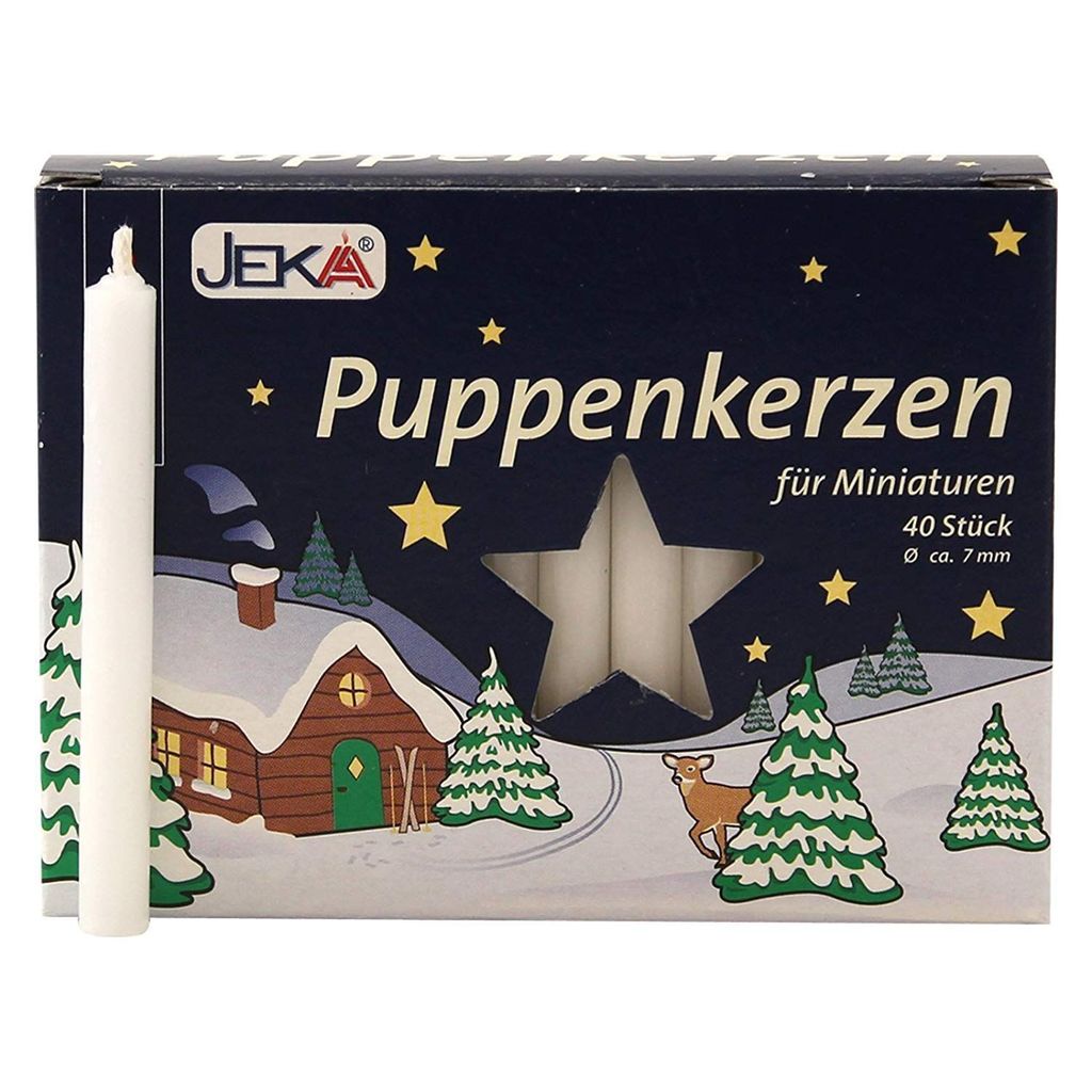 1 Päckchen EWA Jeka - 40 Puppenkerzen - Ø 7 mm Länge 65 mm Produktbild 